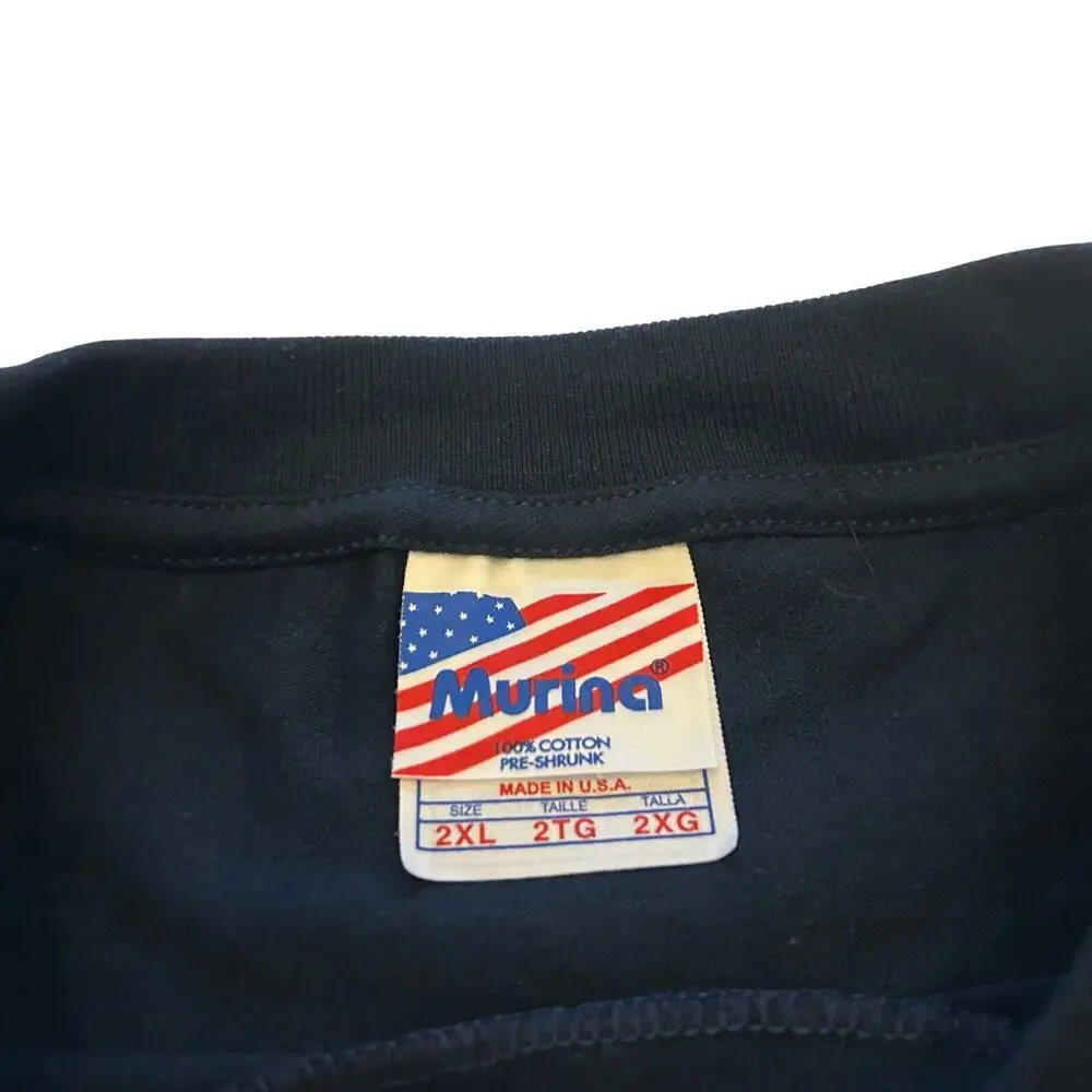 United States Navy Logo T-Shirt, 2XL, Two-Sided USA Flag Graphic, NWT - Picture 2 of 6